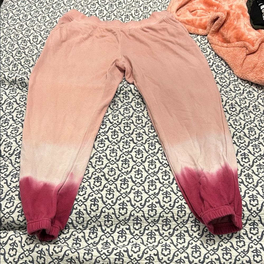 Wildfox Pink and White Ombre Joggers